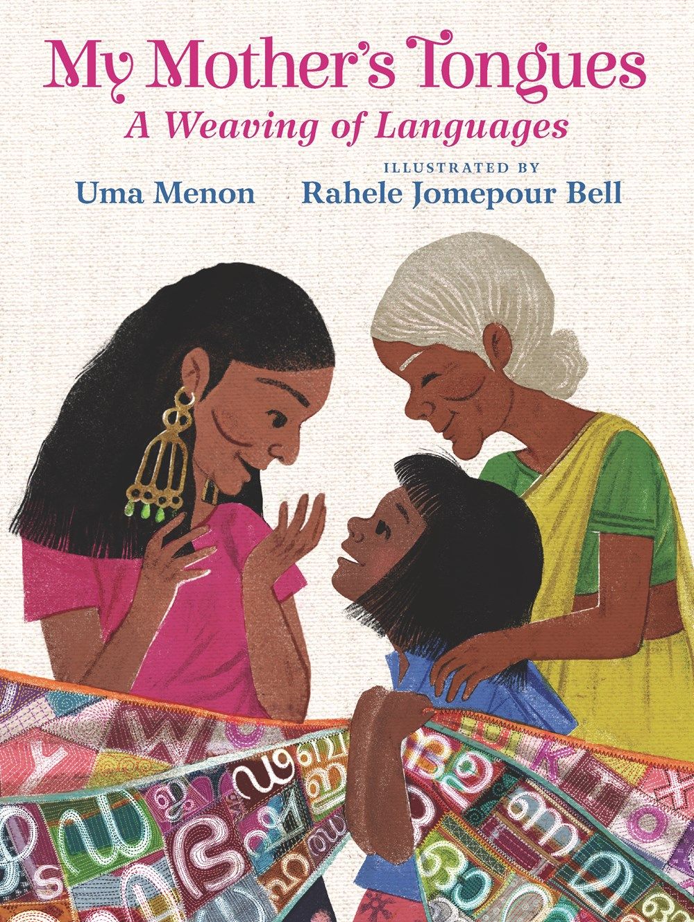 Couverture de Les langues de ma mère : Un tissage de langues d'Uma Menon, illustré par Rahele Jomepour Bell