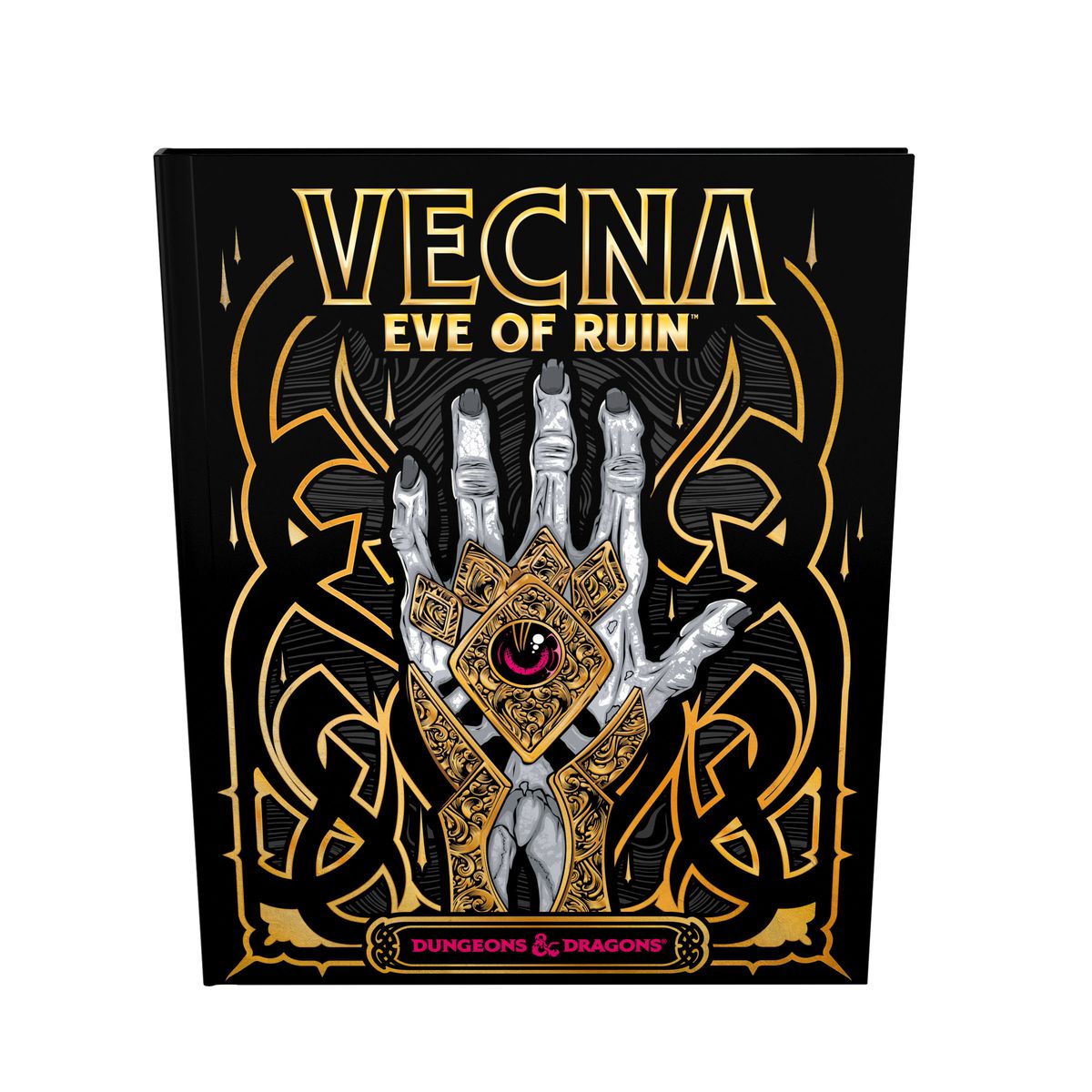 La main de Vecna ​​orne la couverture à collectionner de Vecna ​​: Eve of Ruin, rendue dans un dessin au trait audacieux.