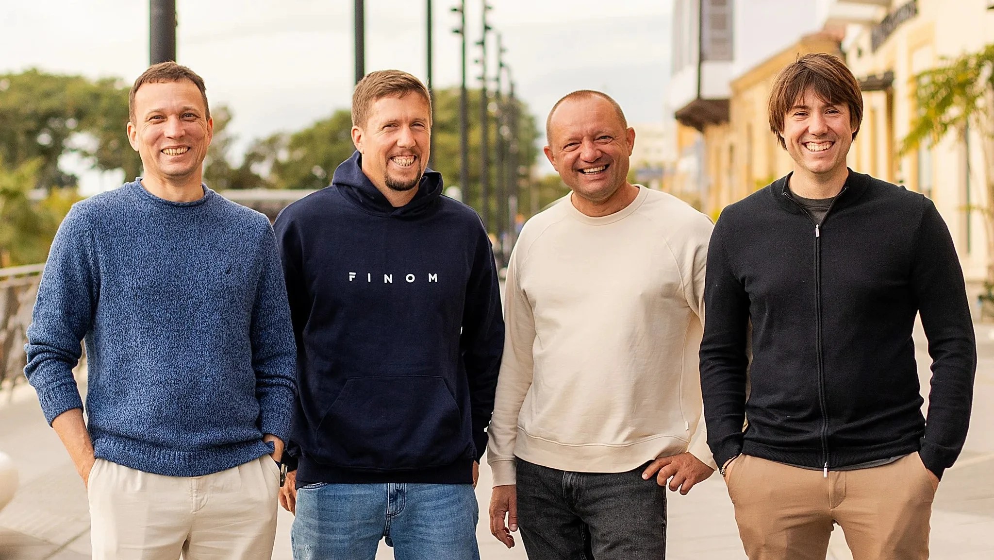 Fondateurs de Finom : Andrey Petrov, Yakov Novikov, Oleg Laguta, Kos Stiskin.