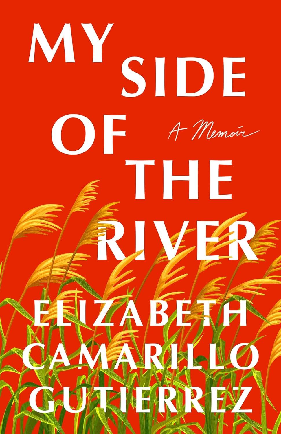 un graphique de la couverture de My Side of the River: A Memoir par Elizabeth Camarillo Gutierrez
