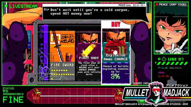Capture d'écran des mises à niveau de Mullet Mad Jack