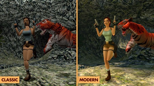 Capture d'écran de Tomb Raider I-III Remastered avec Lara Croft
