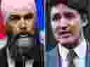 Le chef du NPD, Jagmeet Singh, à gauche, et le premier ministre Justin Trudeau sont photographiés à Ottawa le mercredi 7 février 2024.
