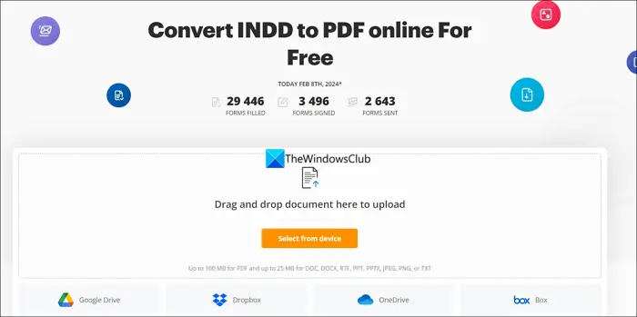 convertir le fichier INDD en PDF