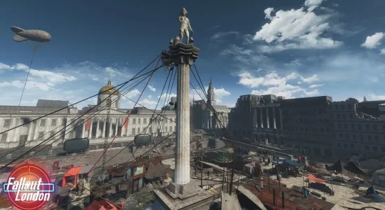 Fallout London: Nelson's Column in Trafalgar Square, London.
