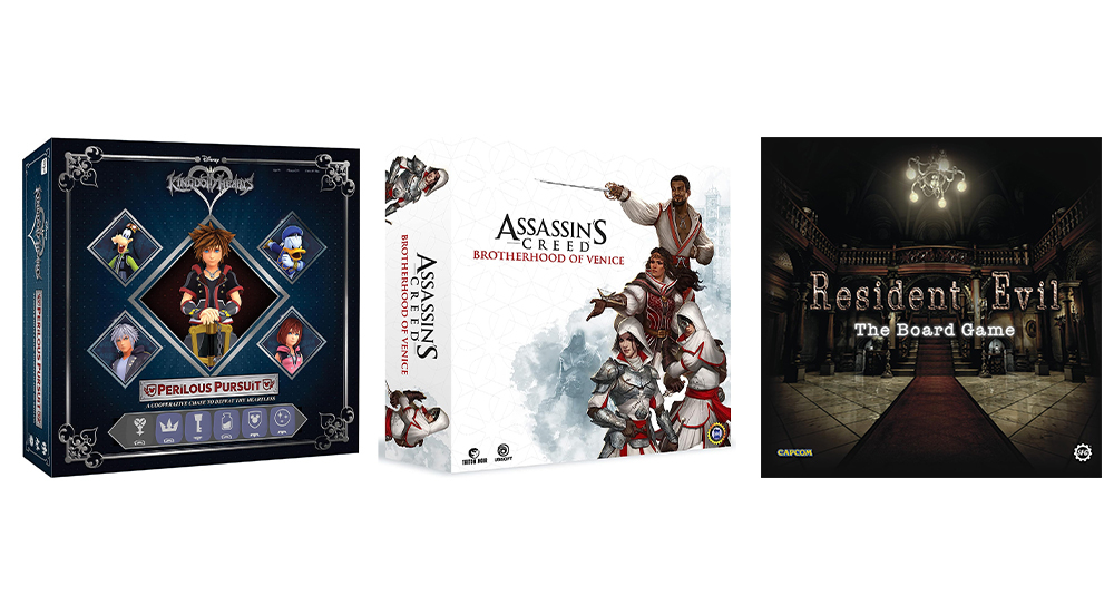 Kingdom Hearts : Perilous Pursuit, Assassin's Creed : Brotherhood of Venice et Resident Evil : Le jeu de société