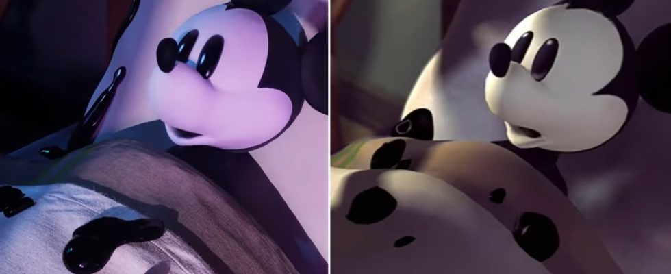 Comparaison des graphiques Epic Mickey Rebrushed (Switch vs Wii)