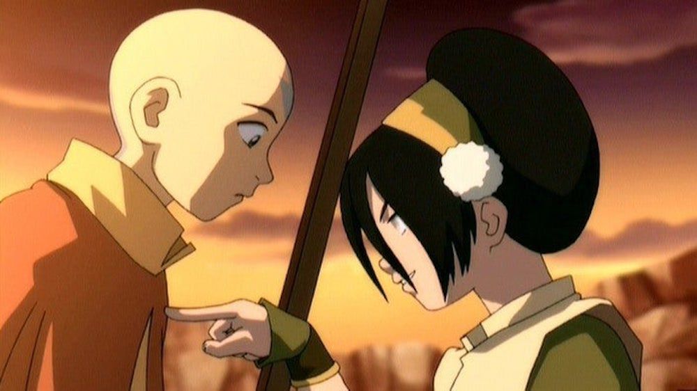 Aang et Toph dans l'avatar du dernier maître de l'air
