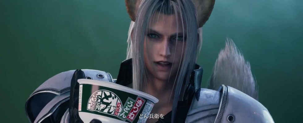 Sephiroth de Final Fantasy VII Rebirth se transforme en un Fox Boy tentant dans une publicité japonaise hilarante