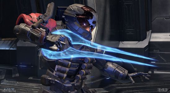 Halo Infinite screenshot showing Spartan combat