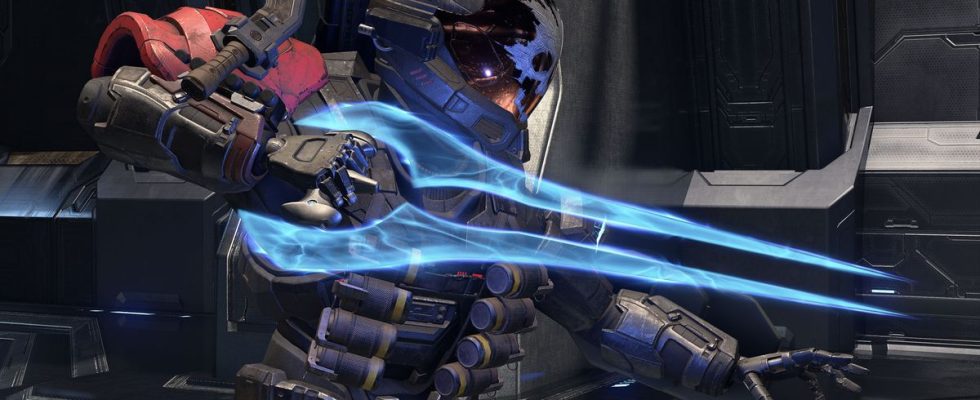 Halo Infinite screenshot showing Spartan combat