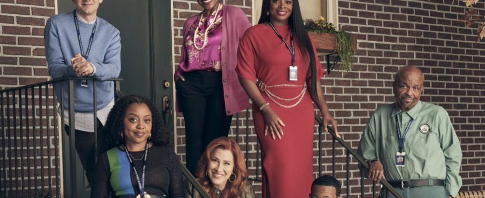 Quinta Brunson as Janine, Sheryl Lee Ralph as Barbara, Tyler James Williams as Gregory, Janelle James as Ava, Lisa Ann Walter as Melissa, Chris Perfetti as Jacob, and William Stanford Davis as Mr. Johnson for