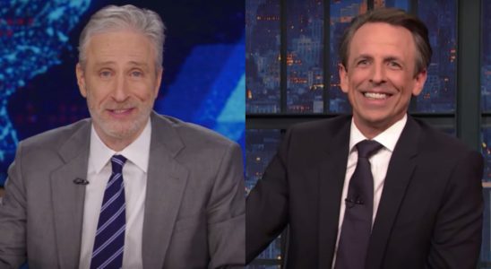 Jon Stewart on The Daily Show/ Seth Meyers on Late Night with Seth Meyers