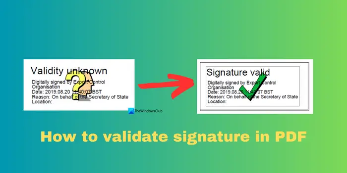 Comment valider la signature en PDF