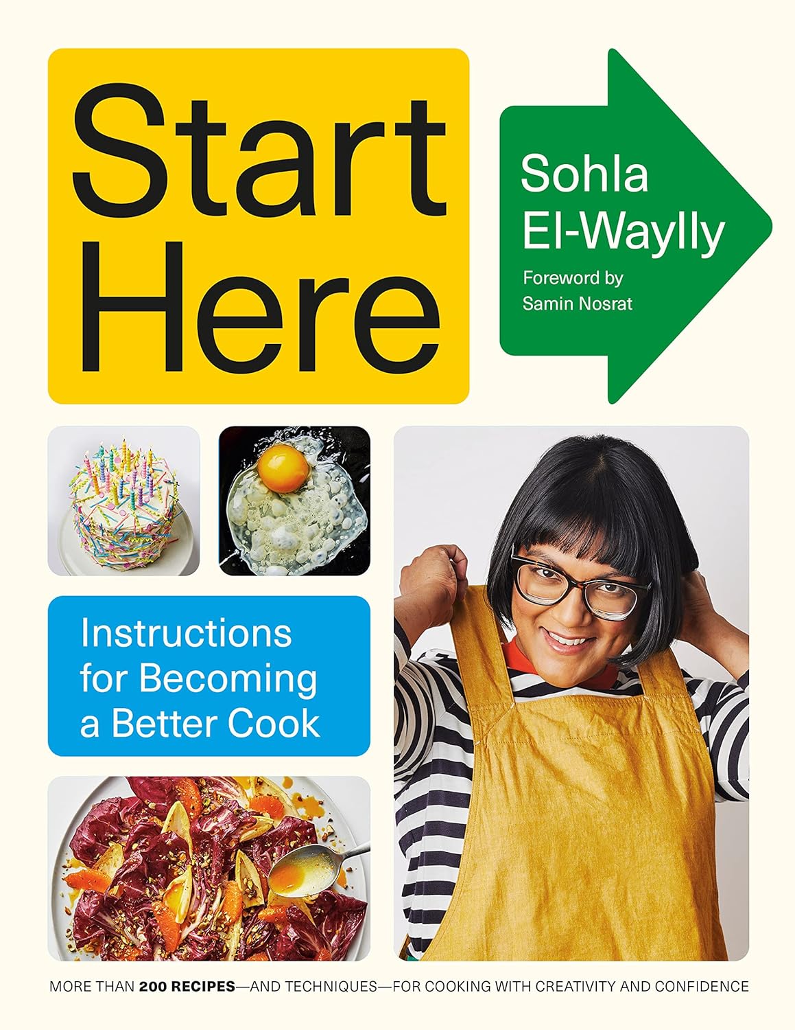un graphique de la couverture de Commencez ici : Instructions pour devenir un meilleur cuisinier : un livre de recettes