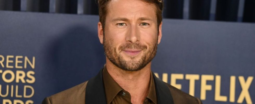 Glen Powell at the 30th Annual Screen Actors Guild Awards held at the Shrine Auditorium and Expo Hall on February 24, 2024 in Los Angeles, California. (Photo by Gilbert Flores/Variety via Getty Images)