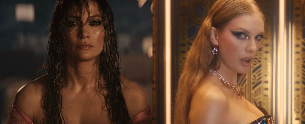 JLO in This is Me trailer/Taylor Swift music video