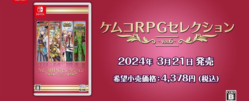 Kemco RPG Sélection Vol.  6 sorties physiques prévues