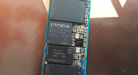 Kioxia Exceria Pro 2TB on a desk