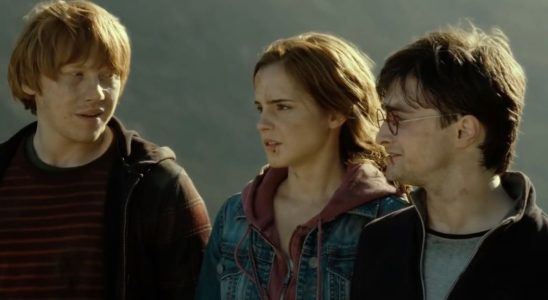 Harry (Daniel Radcliffe) Ron (Rupert Grint) and Hermione (Emma Watson) from Harry Potter and the Deathly Hallows Part 1