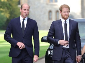 Le prince William et le prince Harry au château de Windsor en septembre 2022 - Getty