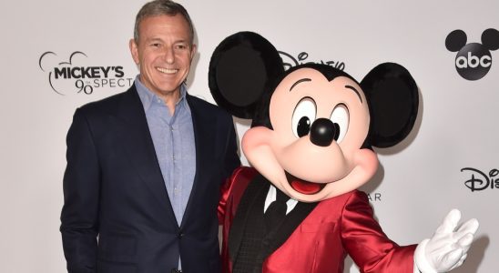 Bob Iger and Mickey Mouse attend Mickey's 90th Spectacular at The Shrine Auditorium on October 6, 2018 in Los Angeles, California