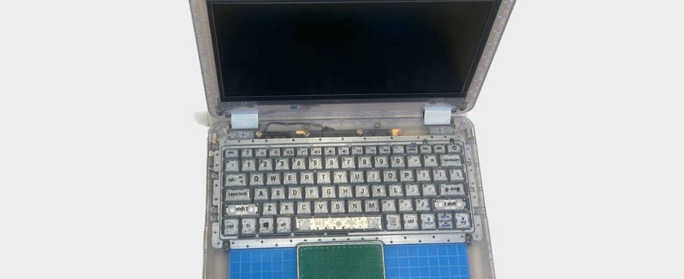 A Securebook 6 laptop by Justice Tech Solutions