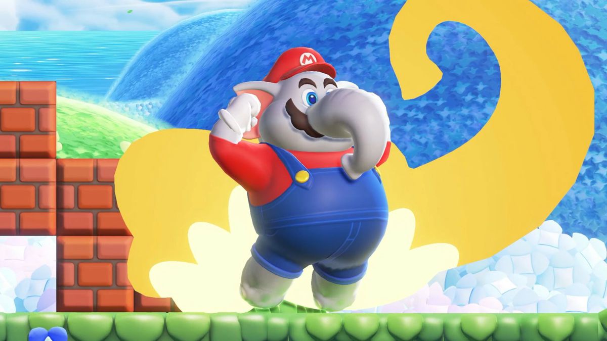 Éléphant Mario dans Super Mario Bros. Wonder