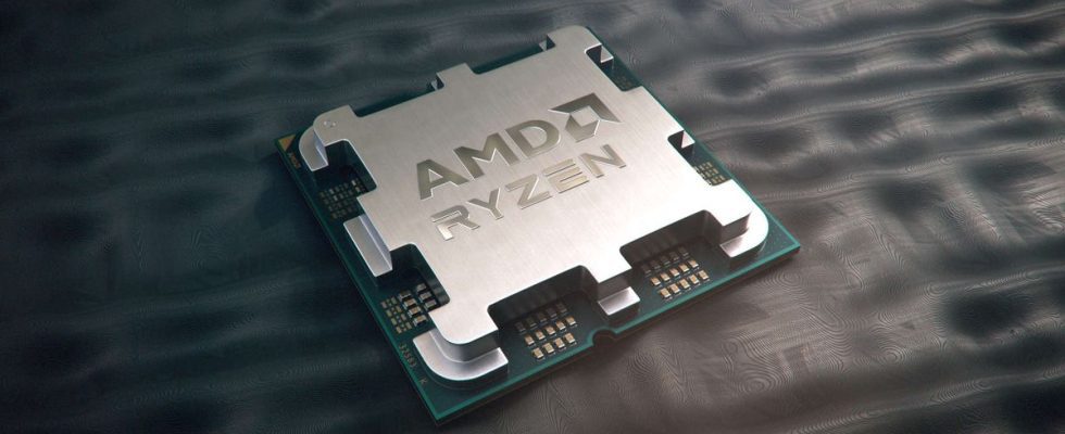 Generic product image of an AMD Ryzen CPU, against a stylised background