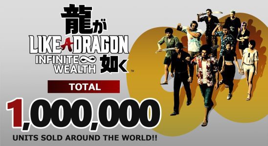 Like a Dragon : les expéditions et les ventes numériques d'Infinite Wealth dépassent le million