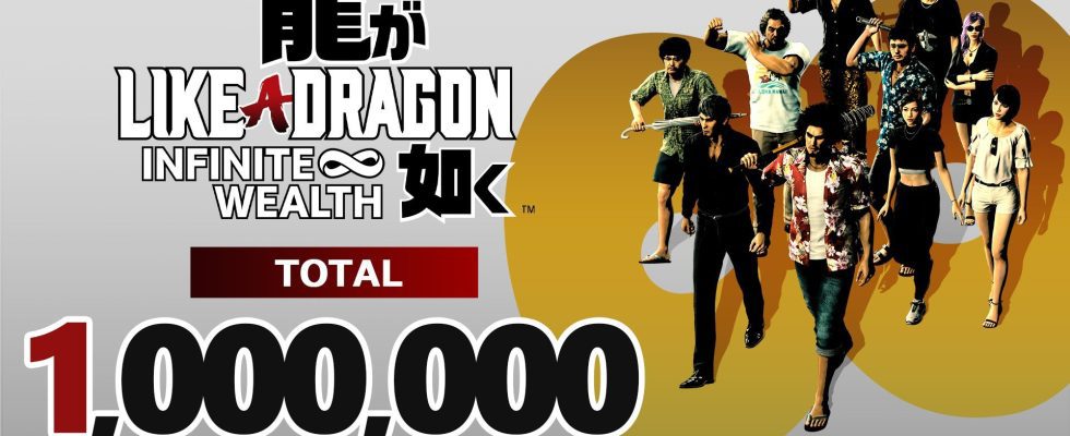 Like a Dragon : les expéditions et les ventes numériques d'Infinite Wealth dépassent le million