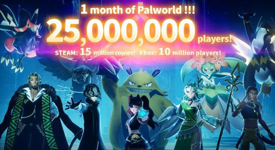 Palworld Early Access dépasse les 15 millions de ventes sur Steam et 10 millions de joueurs sur Xbox