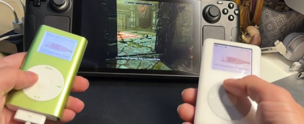 Quelqu'un joue à Skyrim sur Steam Deck avec des iPod, oui, vraiment