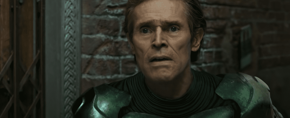 Willem Dafoe as the Green Goblin in Spider-Man: No Way Home