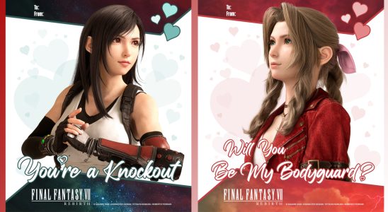 Square Enix shares some Final Fantasy 7 Valentine’s cards ahead of Rebirth