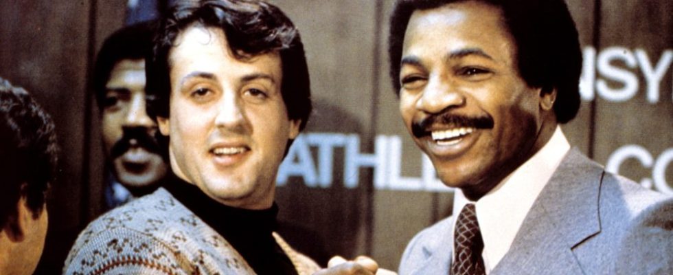 ROCKY, Sylvester Stallone, Carl Weathers, 1976, © United Artists / Courtesy: Everett Collection
