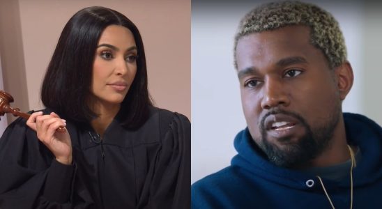 screenshots of Kim Kardashian and Kanye West