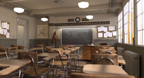 The classic Classroom developed by Christophe Seux for Blender