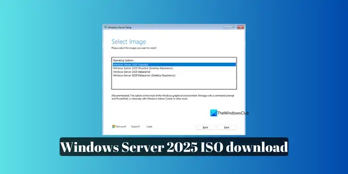 Windows Serveur 2025 Télécharger