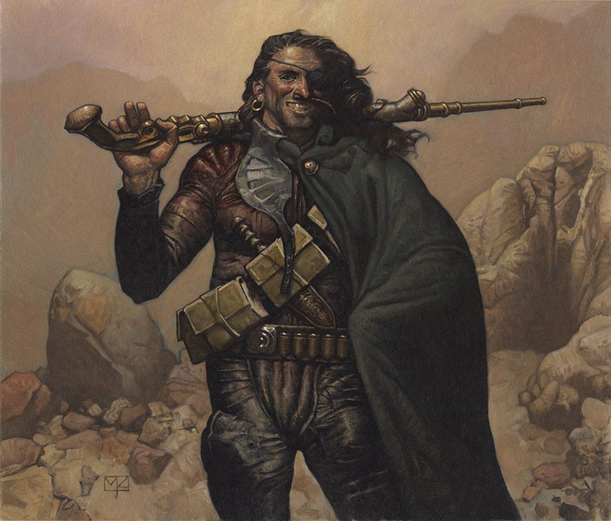 Mark Zug a utilisé un tableau classique – Le Bucanneer de Pyle – pour cette image frappante d'un contrebandier Arrakeen.