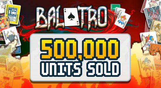 Les ventes de Balatro dépassent les 500 000 exemplaires