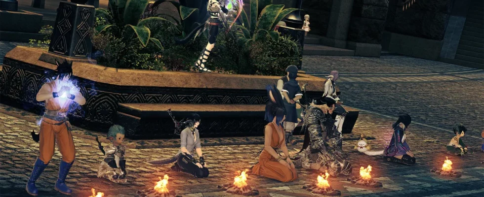 Players coming together to play tribute to Akira Toriyama in FFXIV