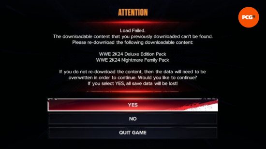 Bug du DLC WWE 2K24 : Un message d'erreur dans le jeu de lutte et de sport WWE 2K24
