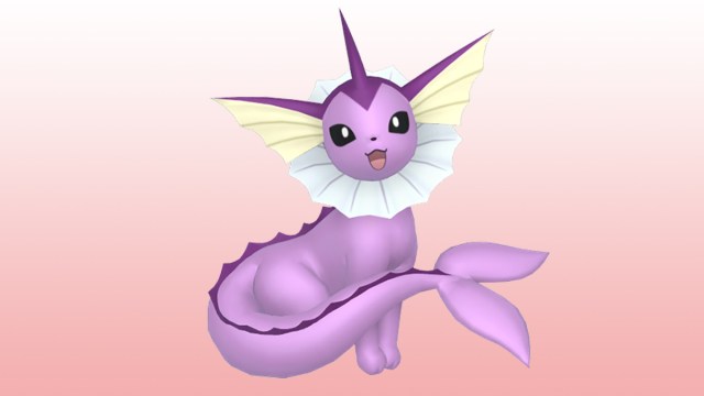 Un Vaporeon rose violet, la version brillante de Pokemon Go