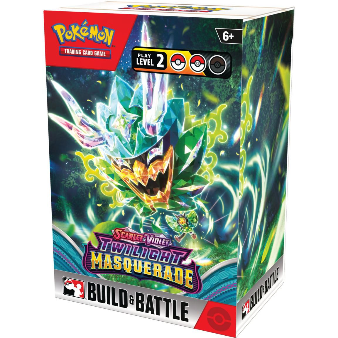 Une boîte du JCC Pokémon Construire et Combattre pour Twilight Masquerade, avec un Ogerpon sur la couverture.