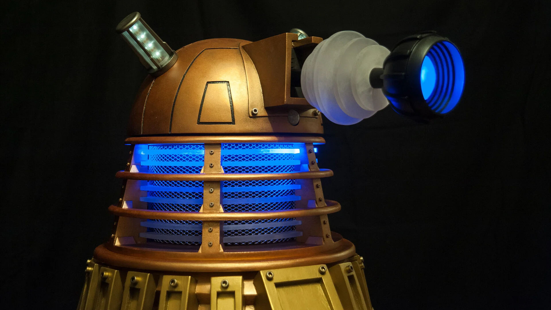 PC de jeu Doctor Who Dalek : gros plan de la tête