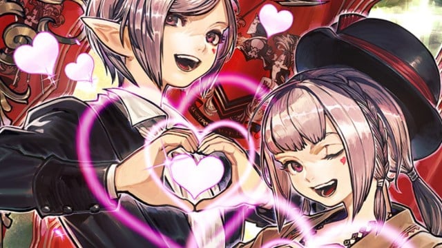 Art de la Saint-Valentin de Final Fantasy XIV, avec la nouvelle emote Love Heart