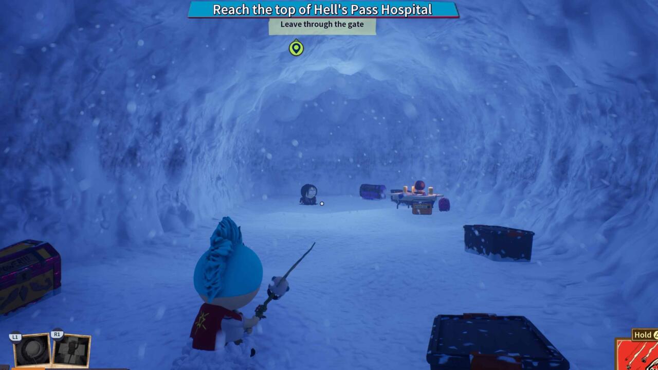 Trouvé à l'intérieur d'une petite grotte de glace sous la porte de glace géante dans laquelle vous devez entrer