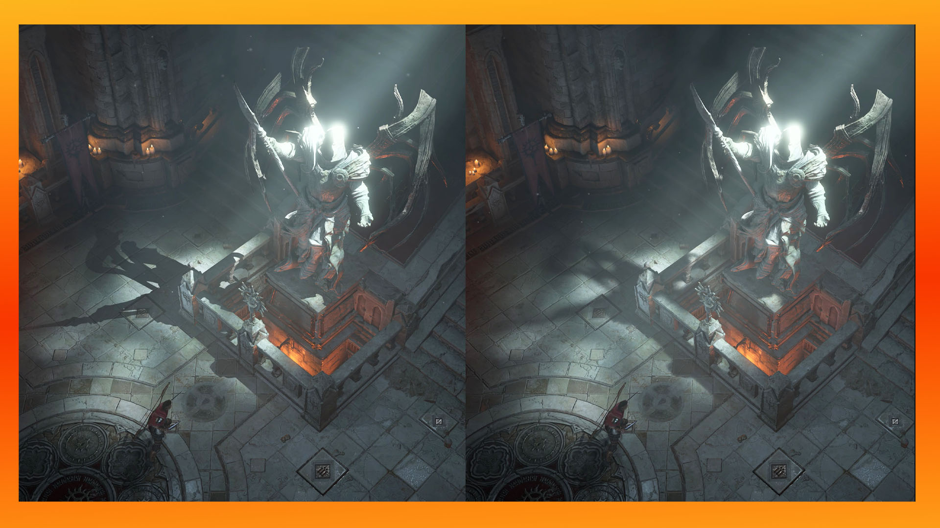 Capture d'écran des ombres de traçage de rayons de Diablo 4