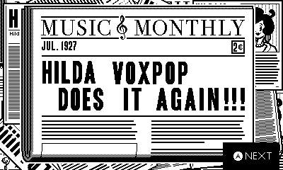 La première page de Music Monthly dans DirectDrive.  La date est juillet 1927 et le titre est 